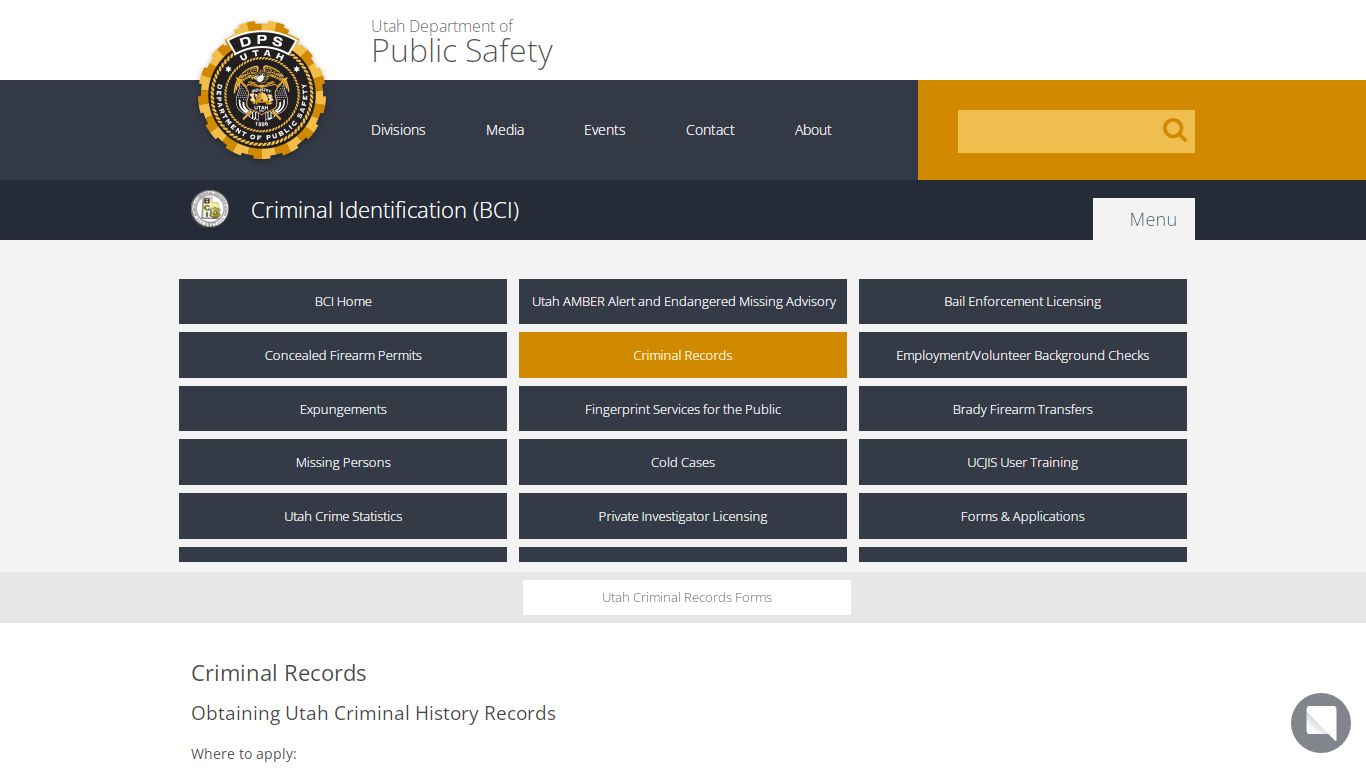 Criminal Records | DPS – Criminal Identification (BCI)